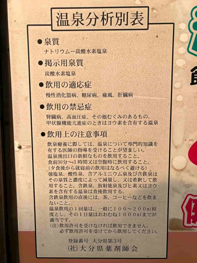 温泉分析別表
